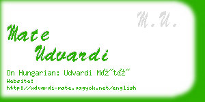 mate udvardi business card